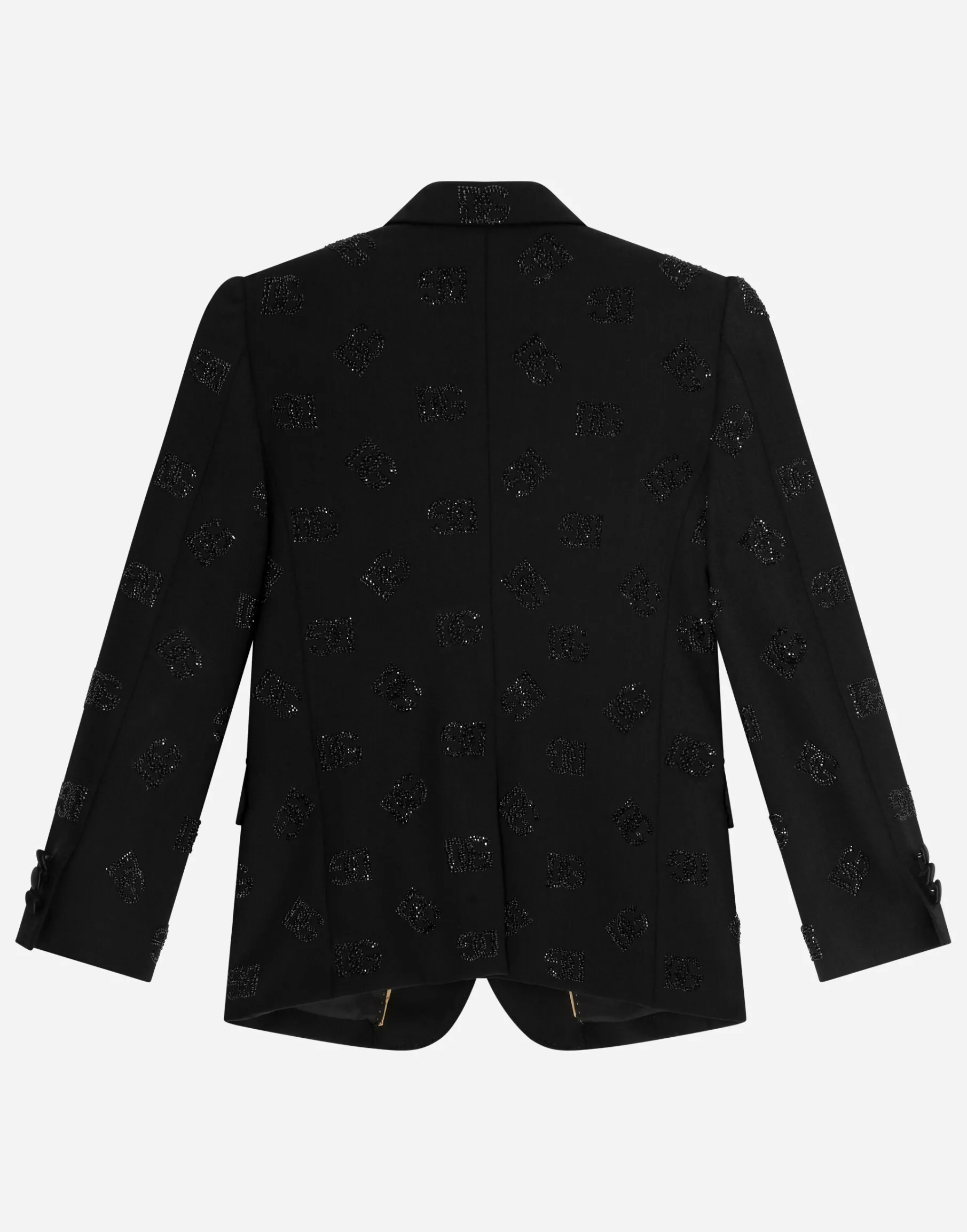 Classic wool two-button Sicilia-fit jacket with all-over fusible-rhinestone logo