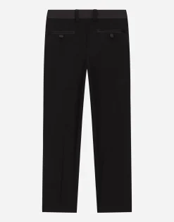 Classic woolen pants with duchesse inserts