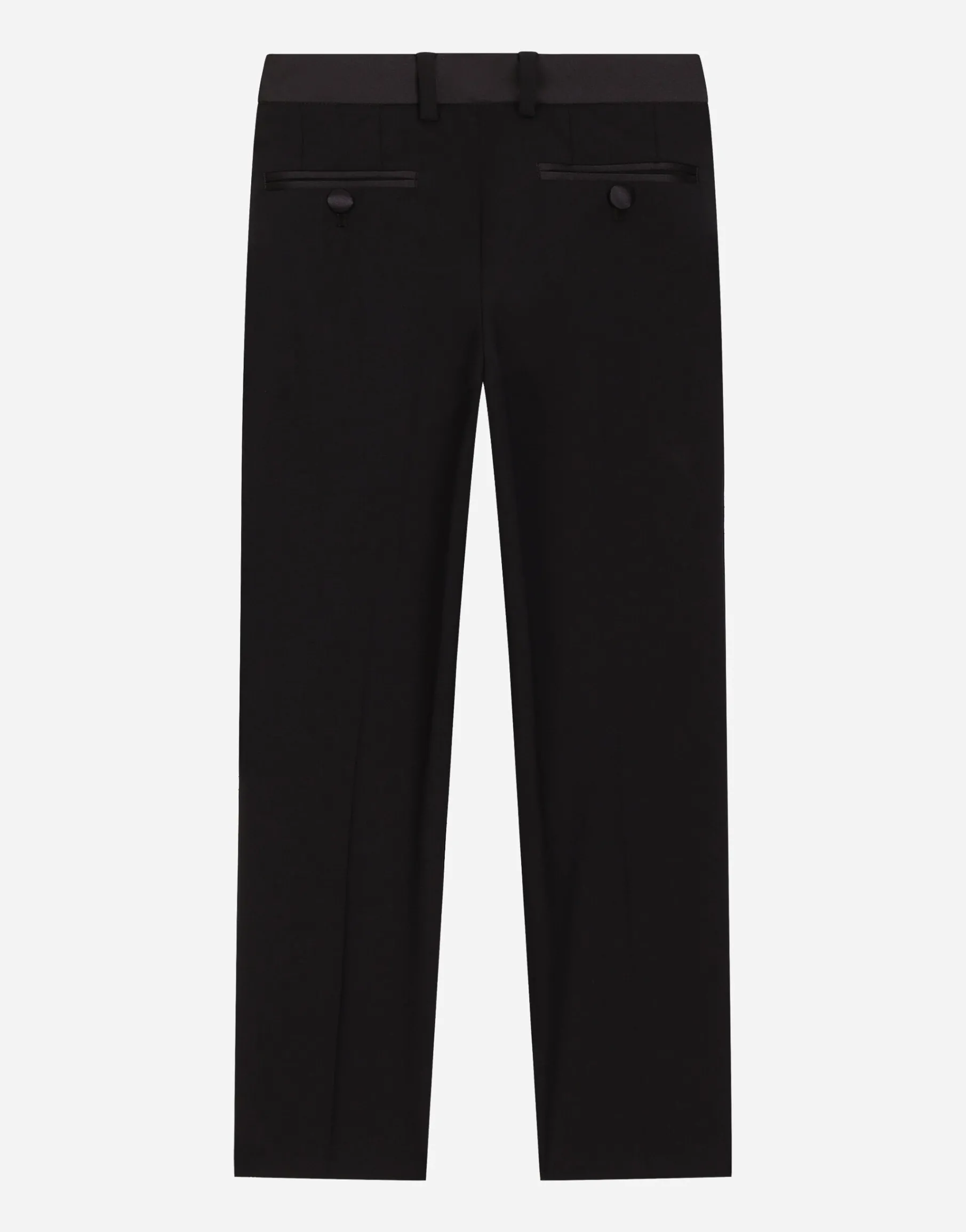 Classic woolen pants with duchesse inserts