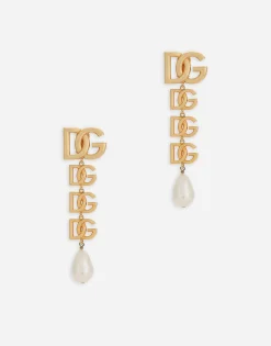 Clip-on earrings with DG logo