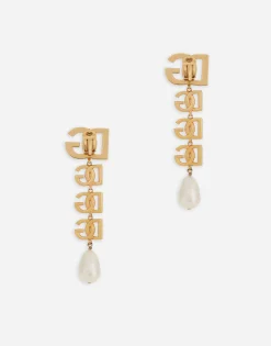 Clip-on earrings with DG logo