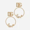 Clip-on “love” earrings with DG logo