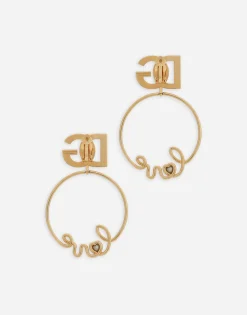 Clip-on “love” earrings with DG logo