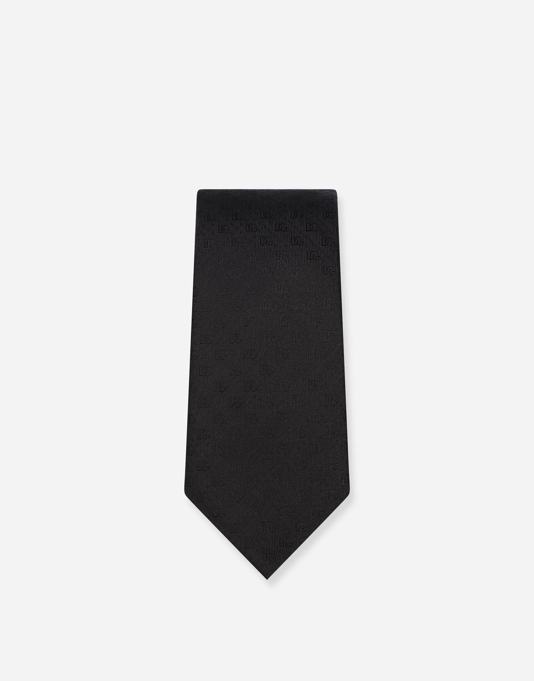 8-cm silk jacquard blade tie with DG logo