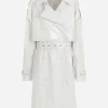 Coated cotton trench coat