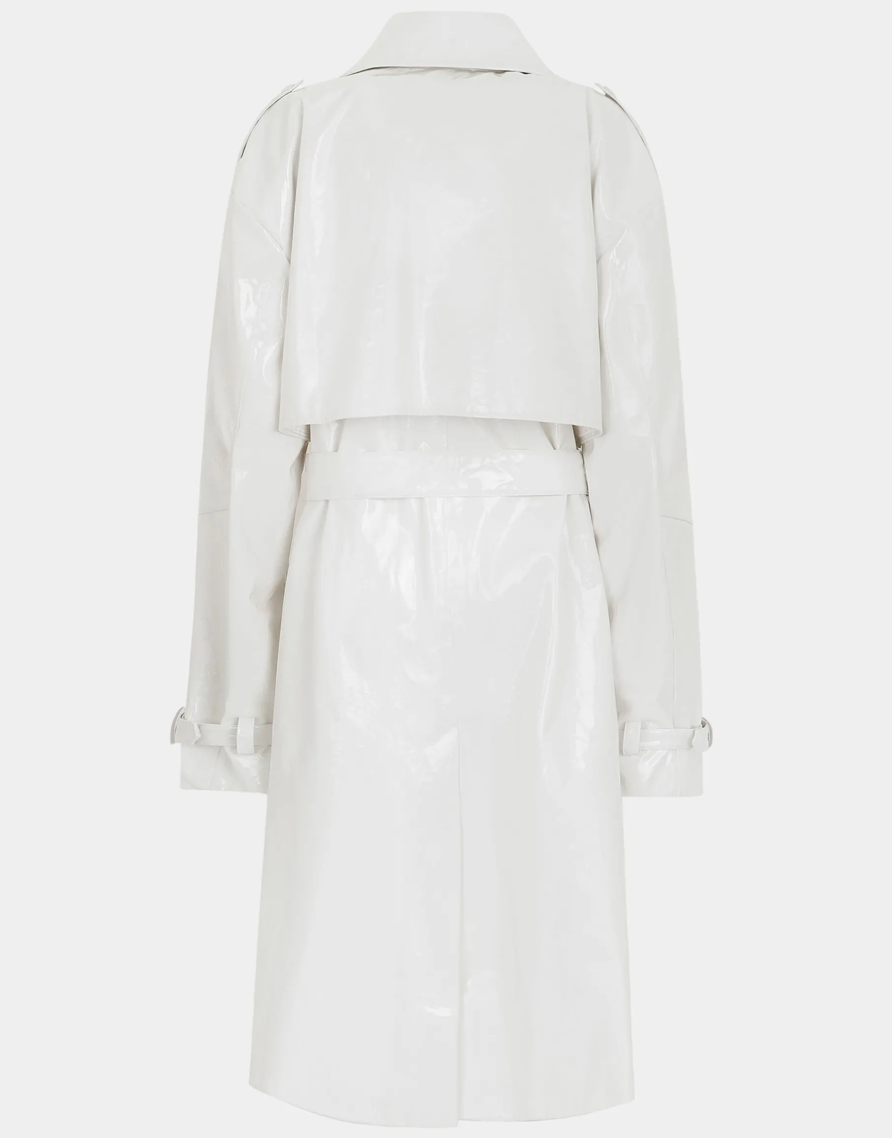 Coated cotton trench coat