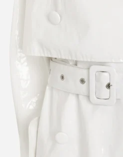 Coated cotton trench coat