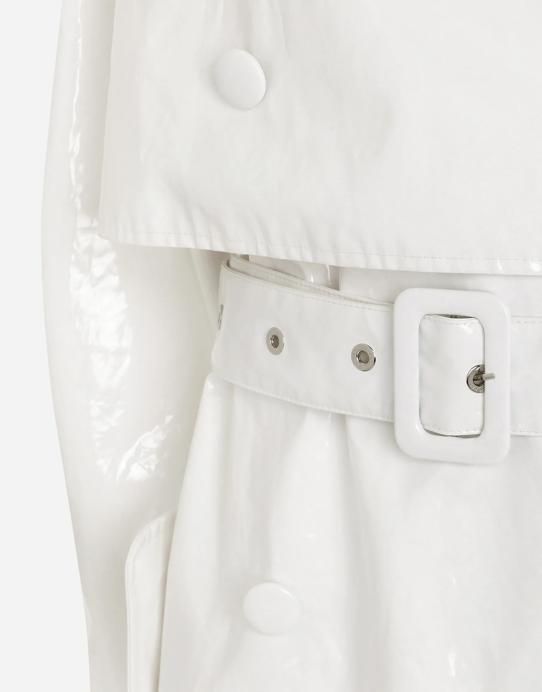 Coated cotton trench coat