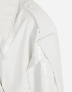 Coated cotton trench coat