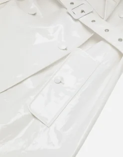 Coated cotton trench coat