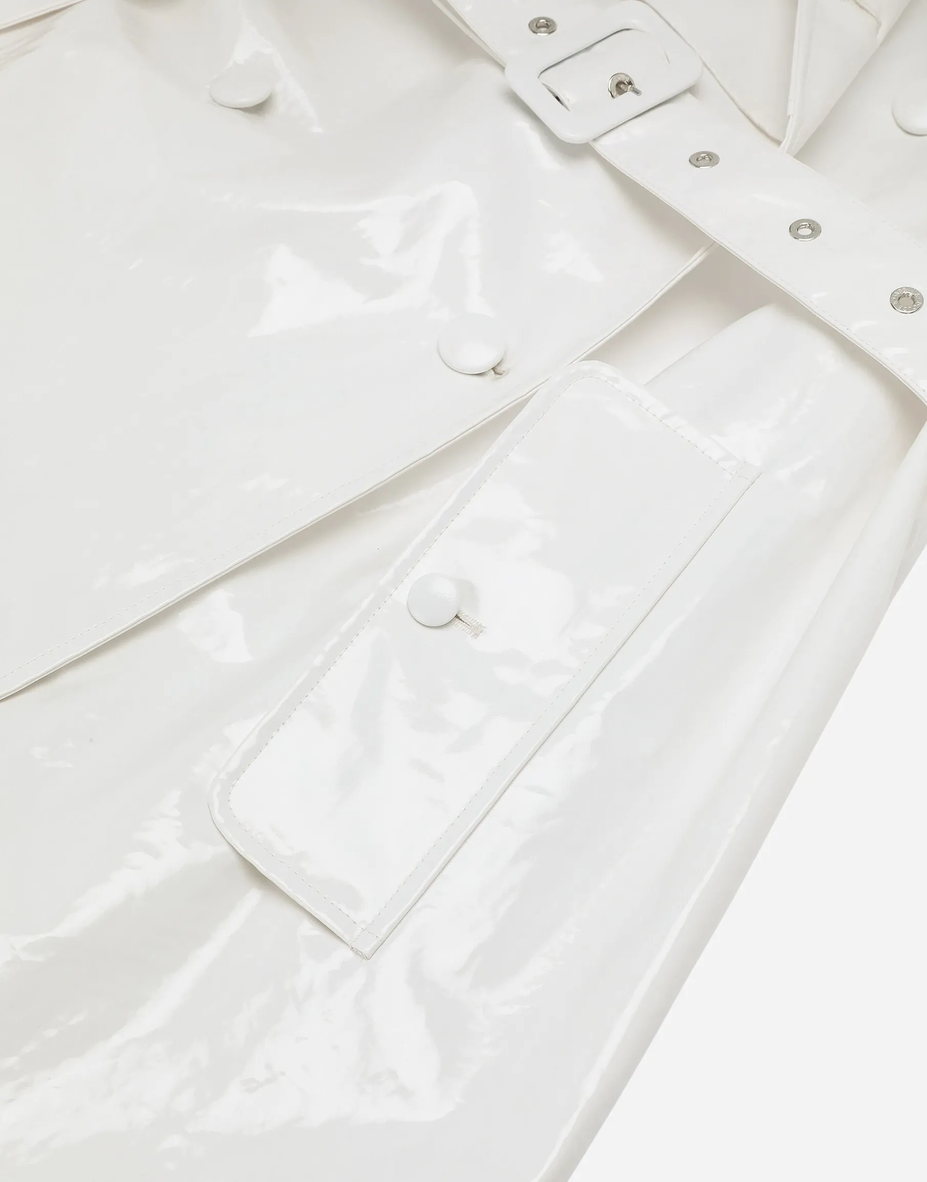 Coated cotton trench coat