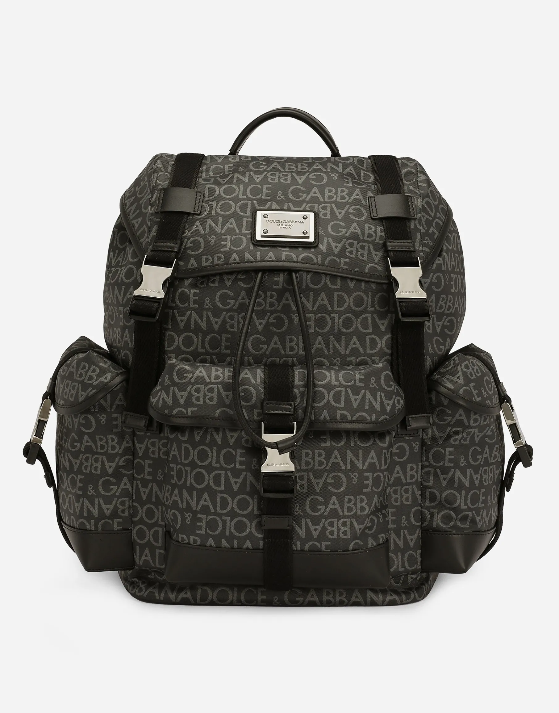 Coated jacquard backpack