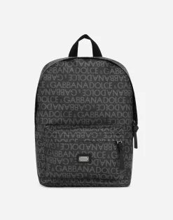 Coated jacquard backpack