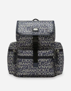 Coated jacquard backpack