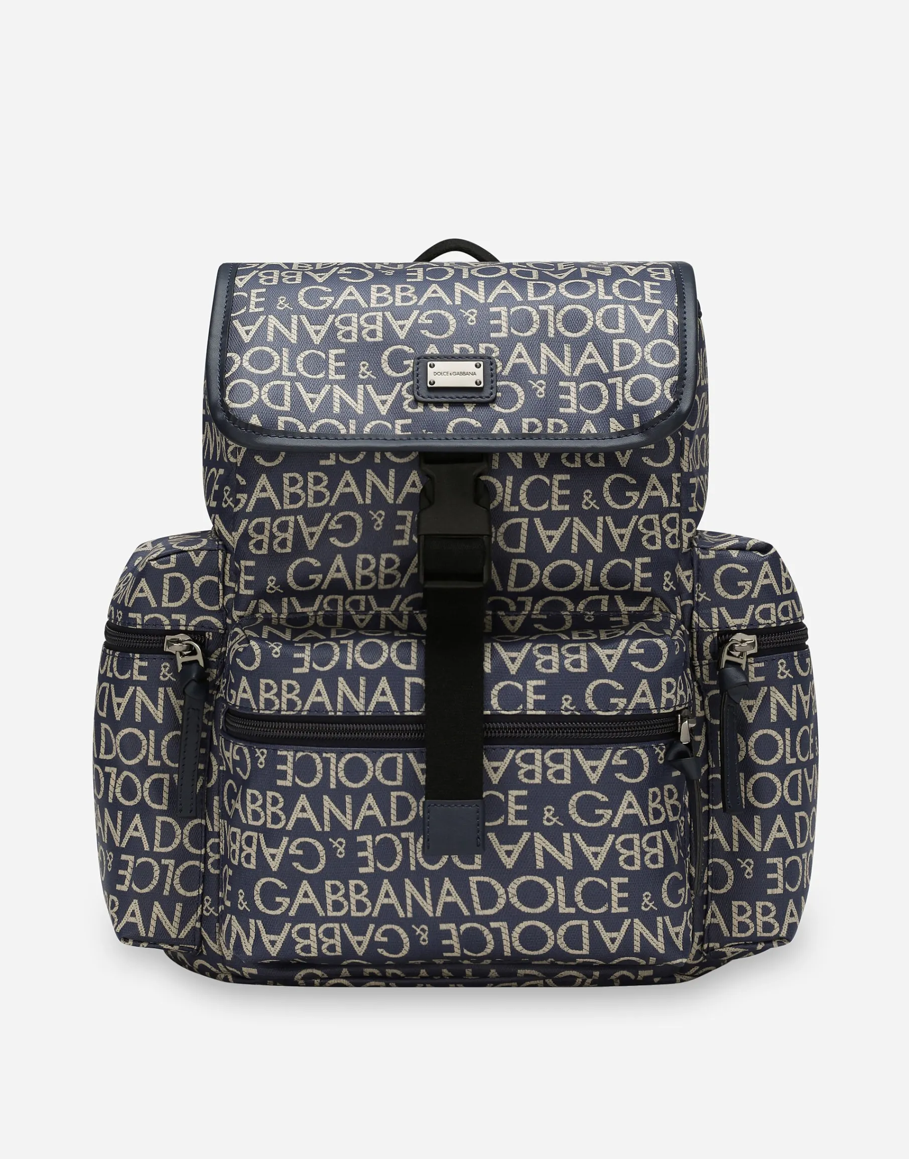 Coated jacquard backpack