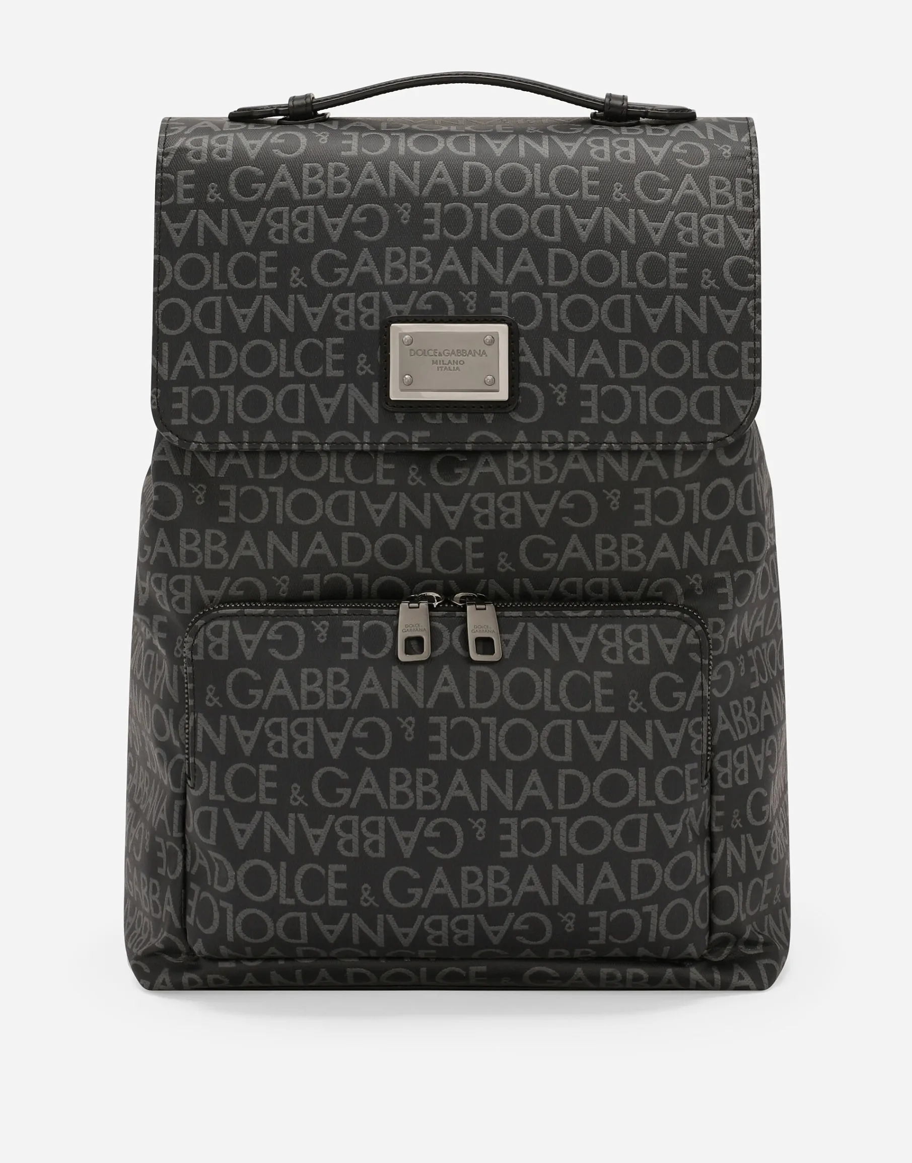 Coated jacquard backpack
