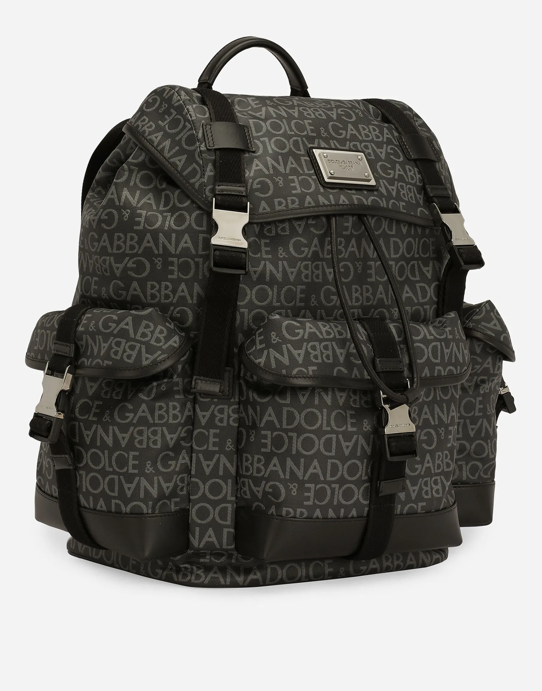 Coated jacquard backpack