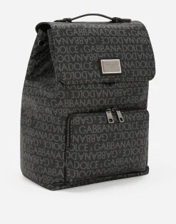 Coated jacquard backpack