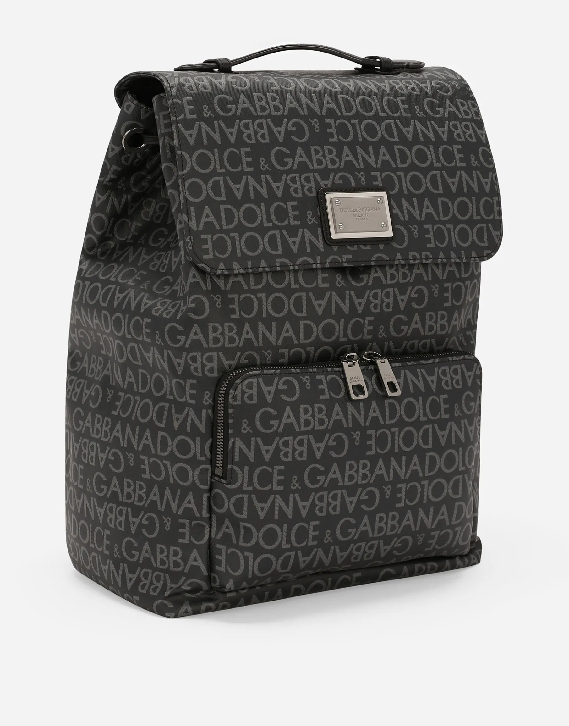 Coated jacquard backpack