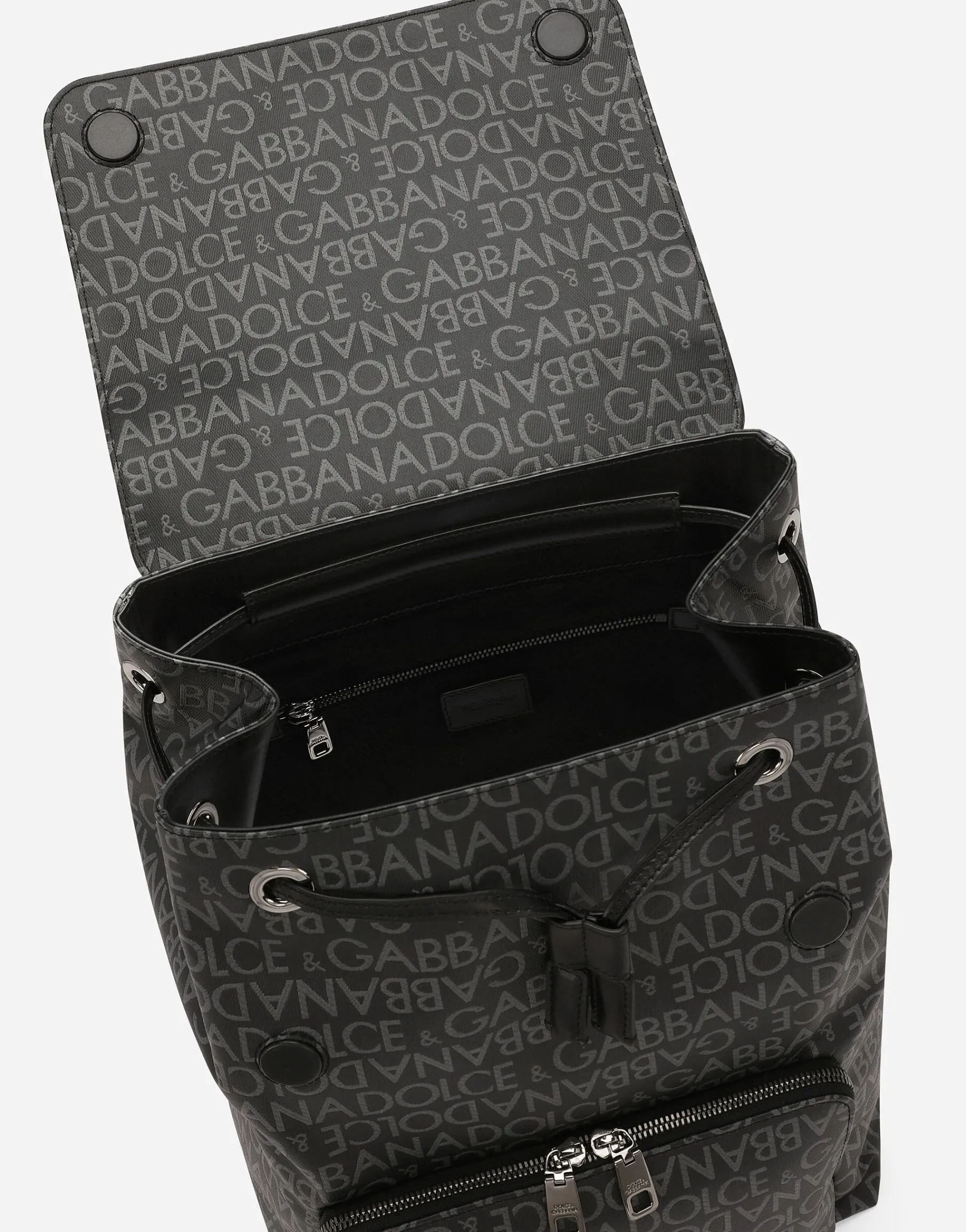 Coated jacquard backpack
