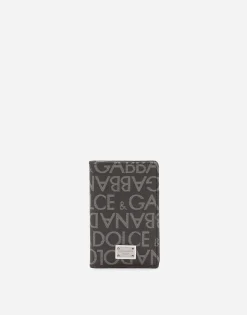 Coated jacquard bifold card holder