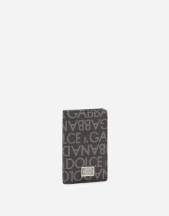 Coated jacquard bifold card holder