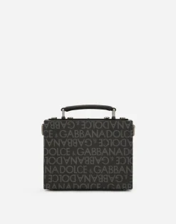 Coated jacquard box bag