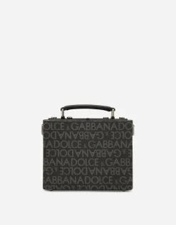 Coated jacquard box bag