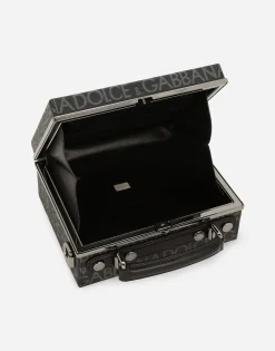 Coated jacquard box bag