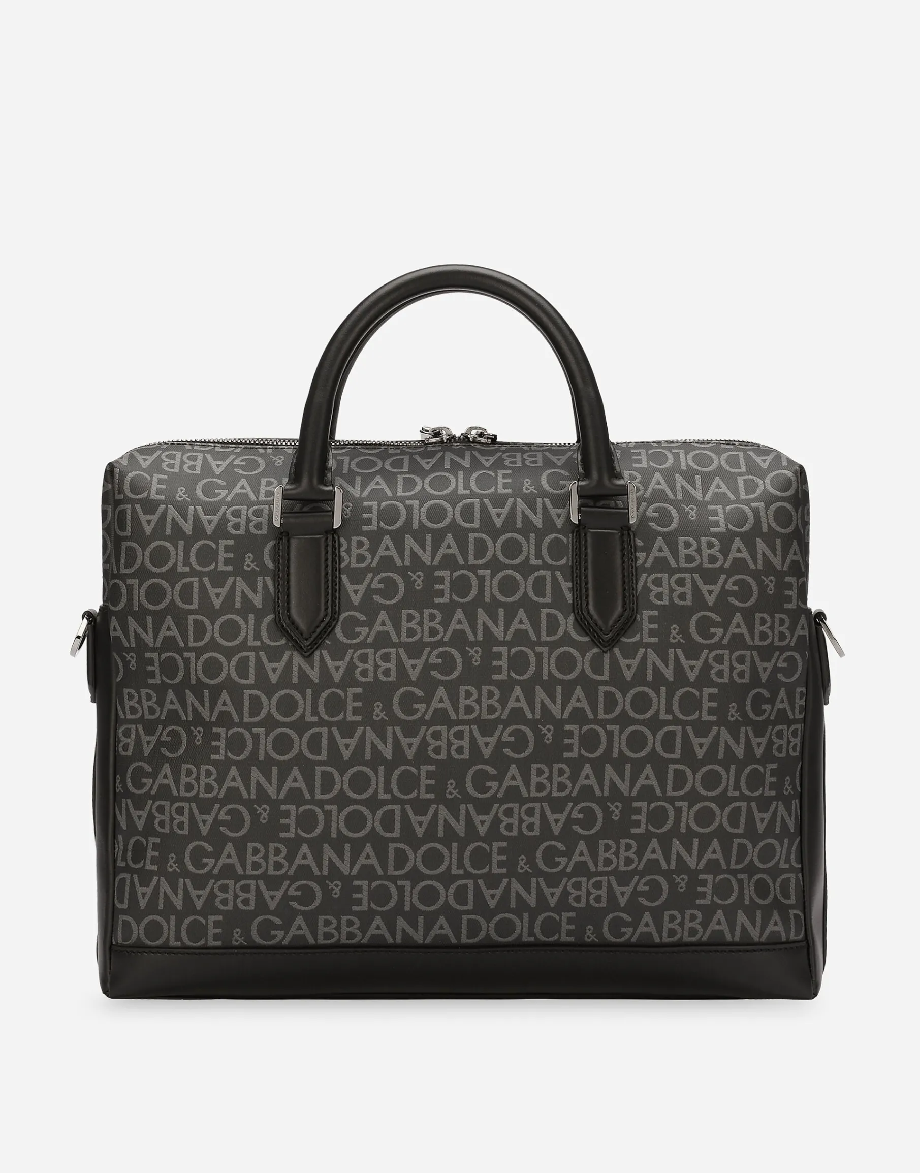 Coated jacquard briefcase