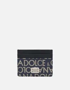Coated jacquard card holder