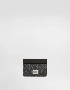Coated jacquard card holder