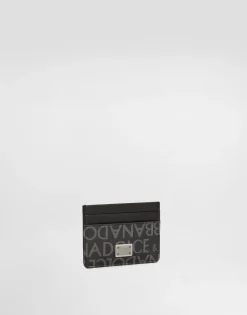 Coated jacquard card holder