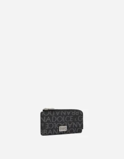 Coated jacquard card holder