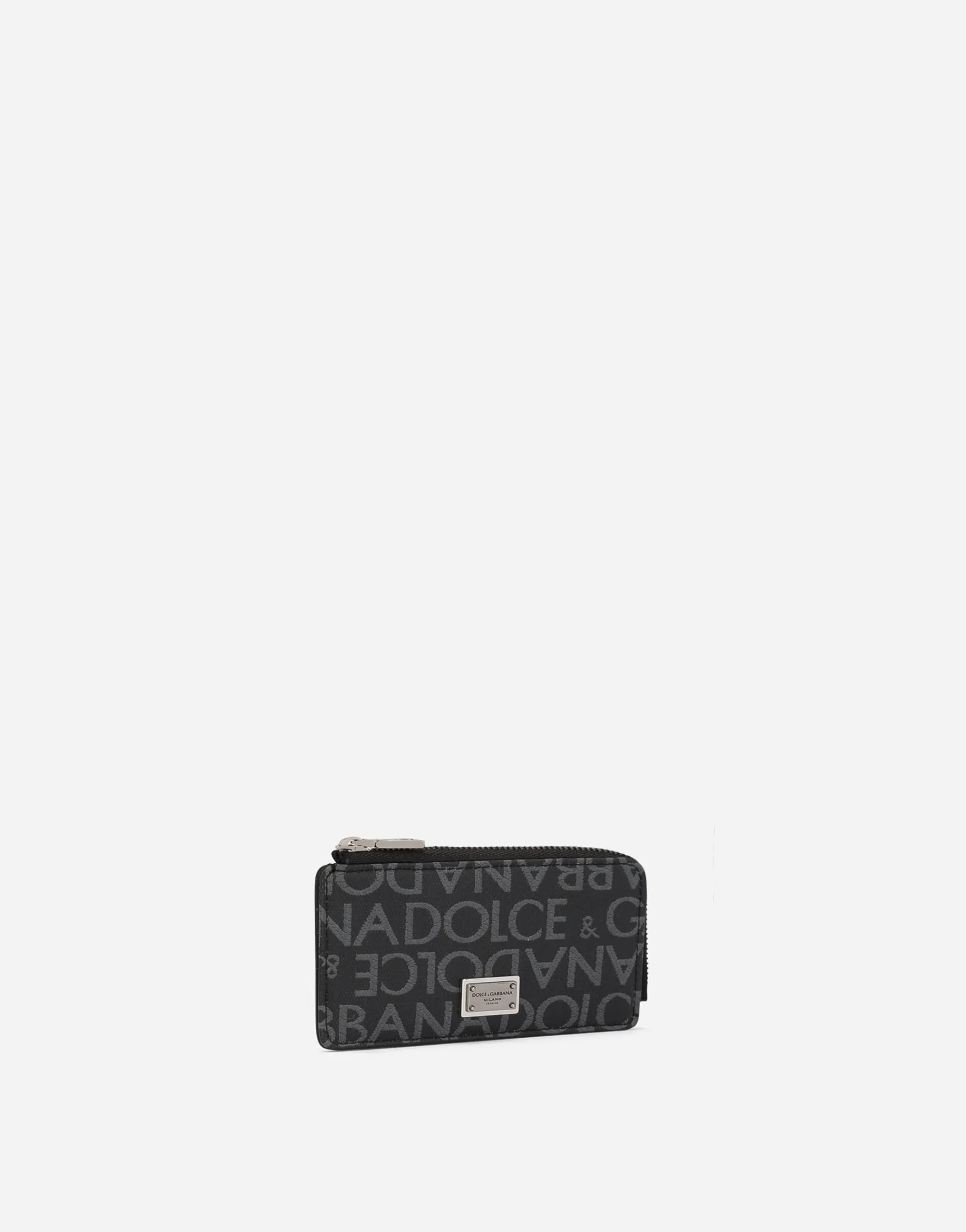Coated jacquard card holder