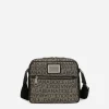 Coated jacquard crossbody bag