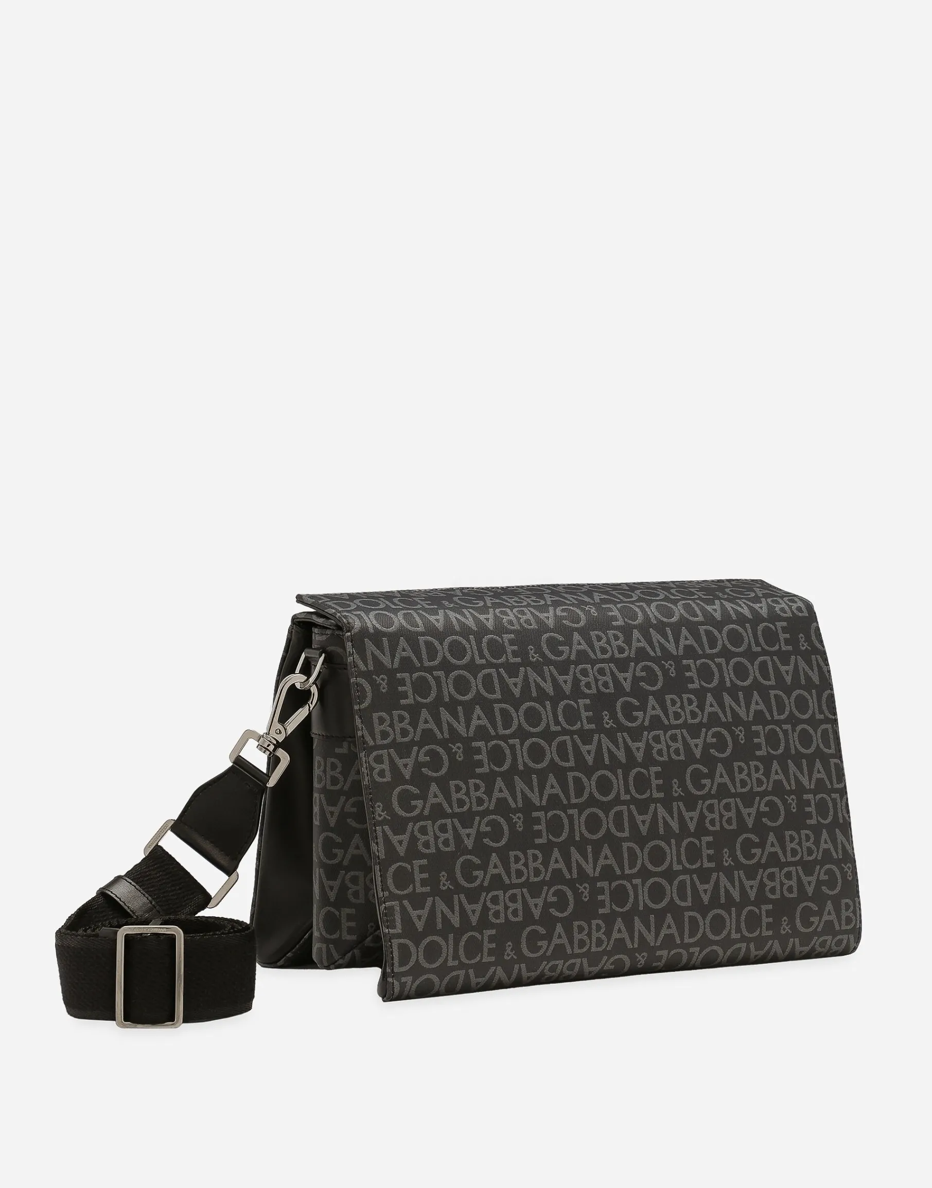 Coated jacquard crossbody bag