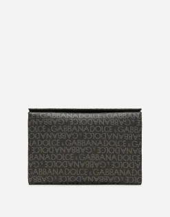 Coated jacquard crossbody bag