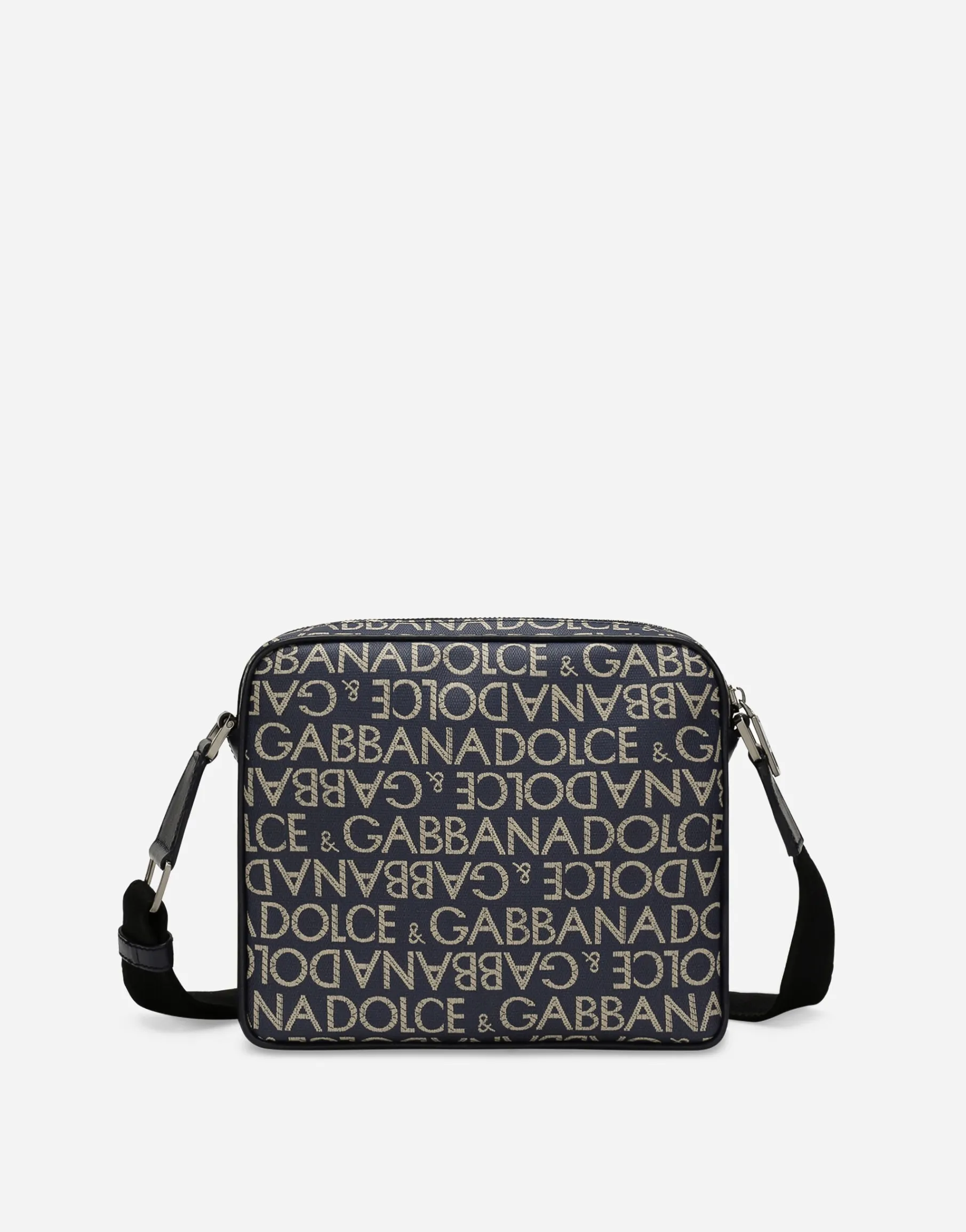 Coated jacquard crossbody bag