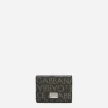 Coated jacquard French flap wallet