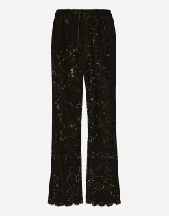 Cordonetto lace jogging pants