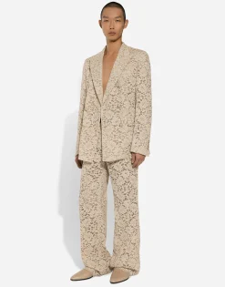 Cordonetto lace pants