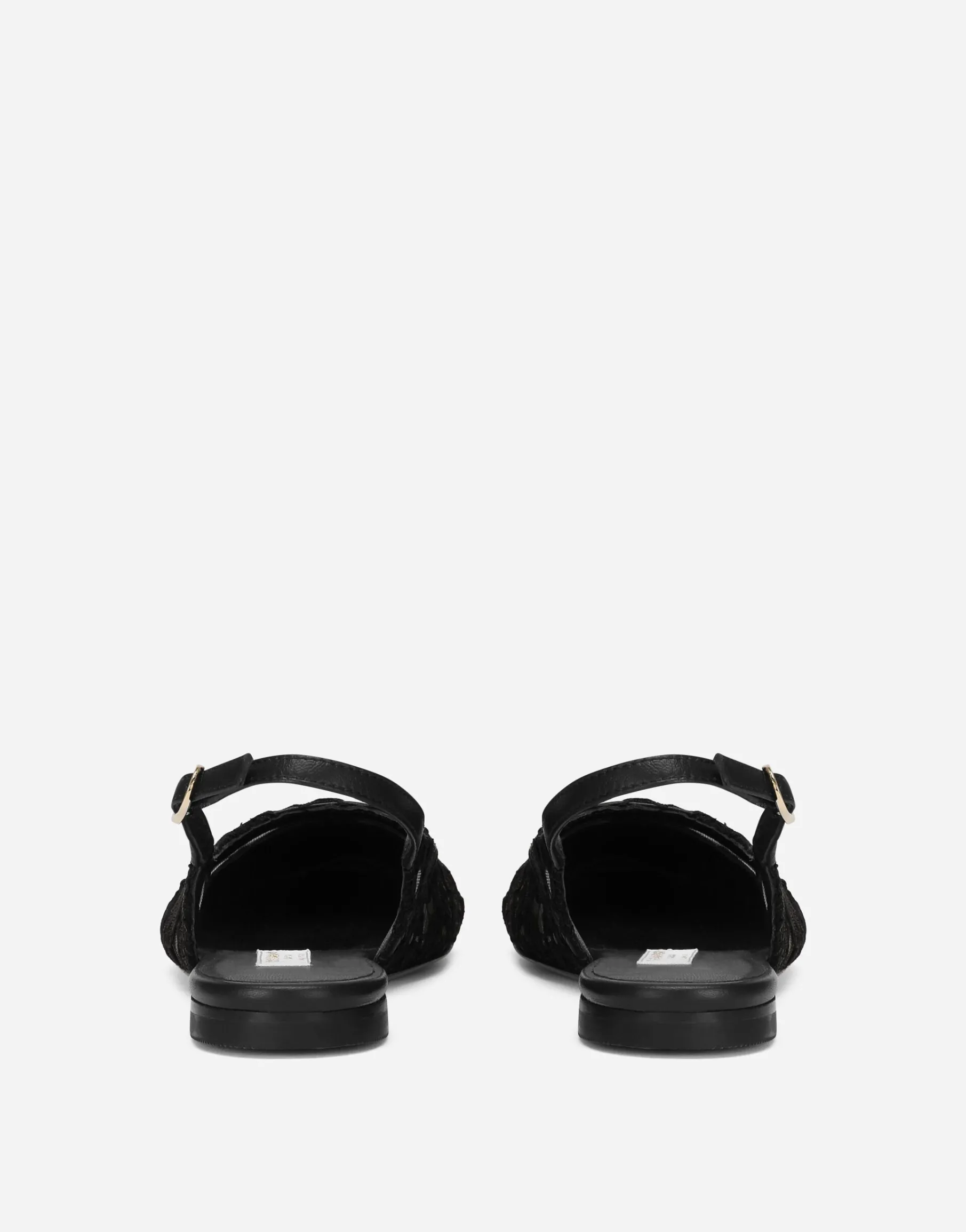 Cordonetto lace slingbacks with DG logo