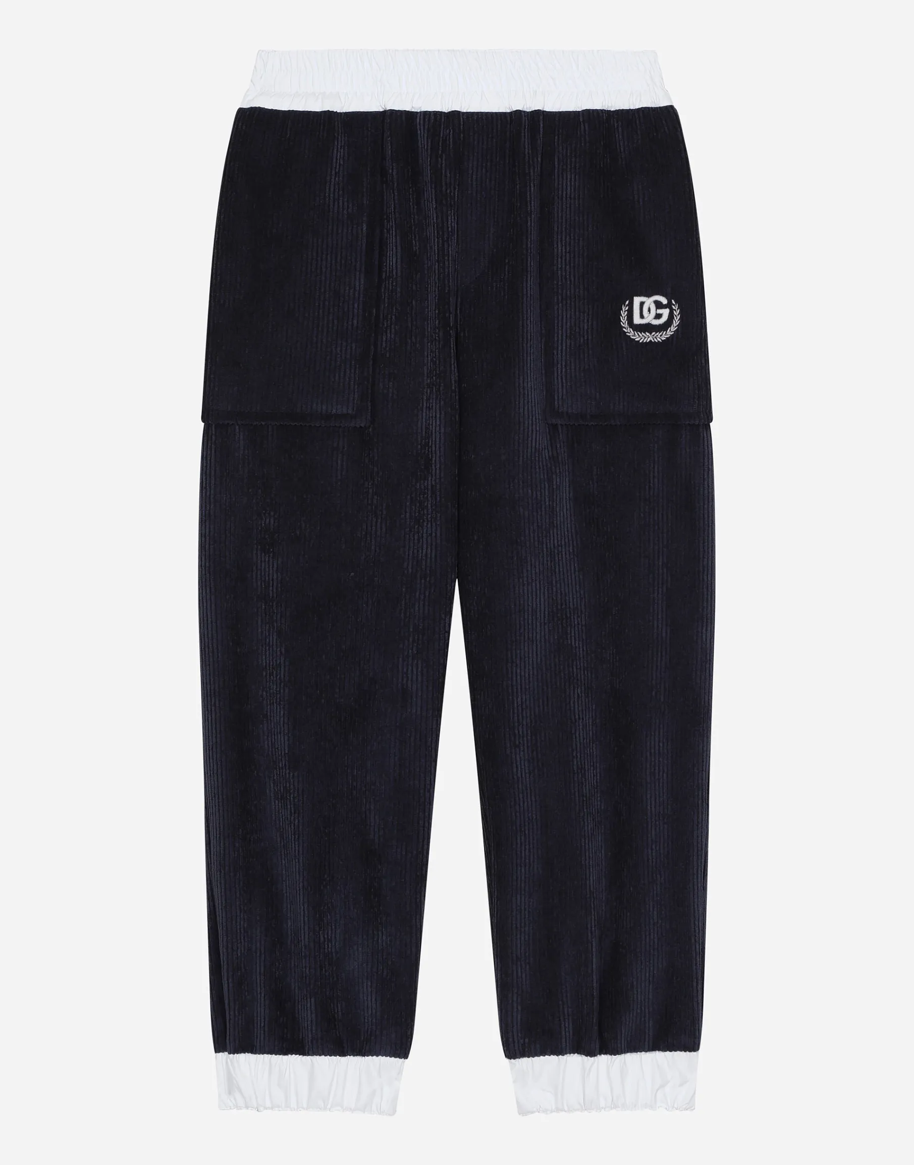 Corduroy jogging pants with DG logo