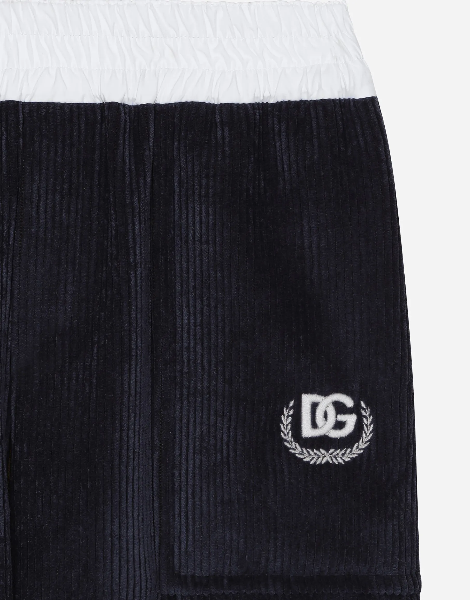 Corduroy jogging pants with DG logo