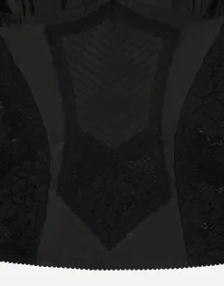 Corset lace and satin top