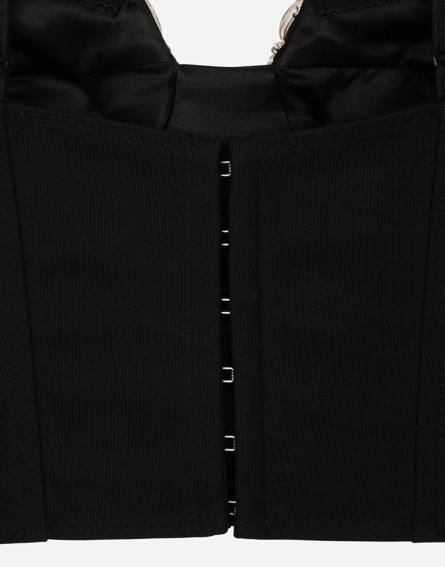 Corset top with rhinestone embellishment