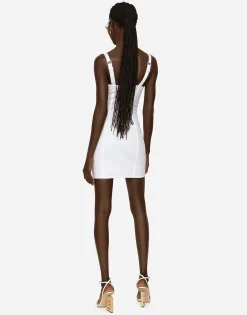 Corset-style slip dress