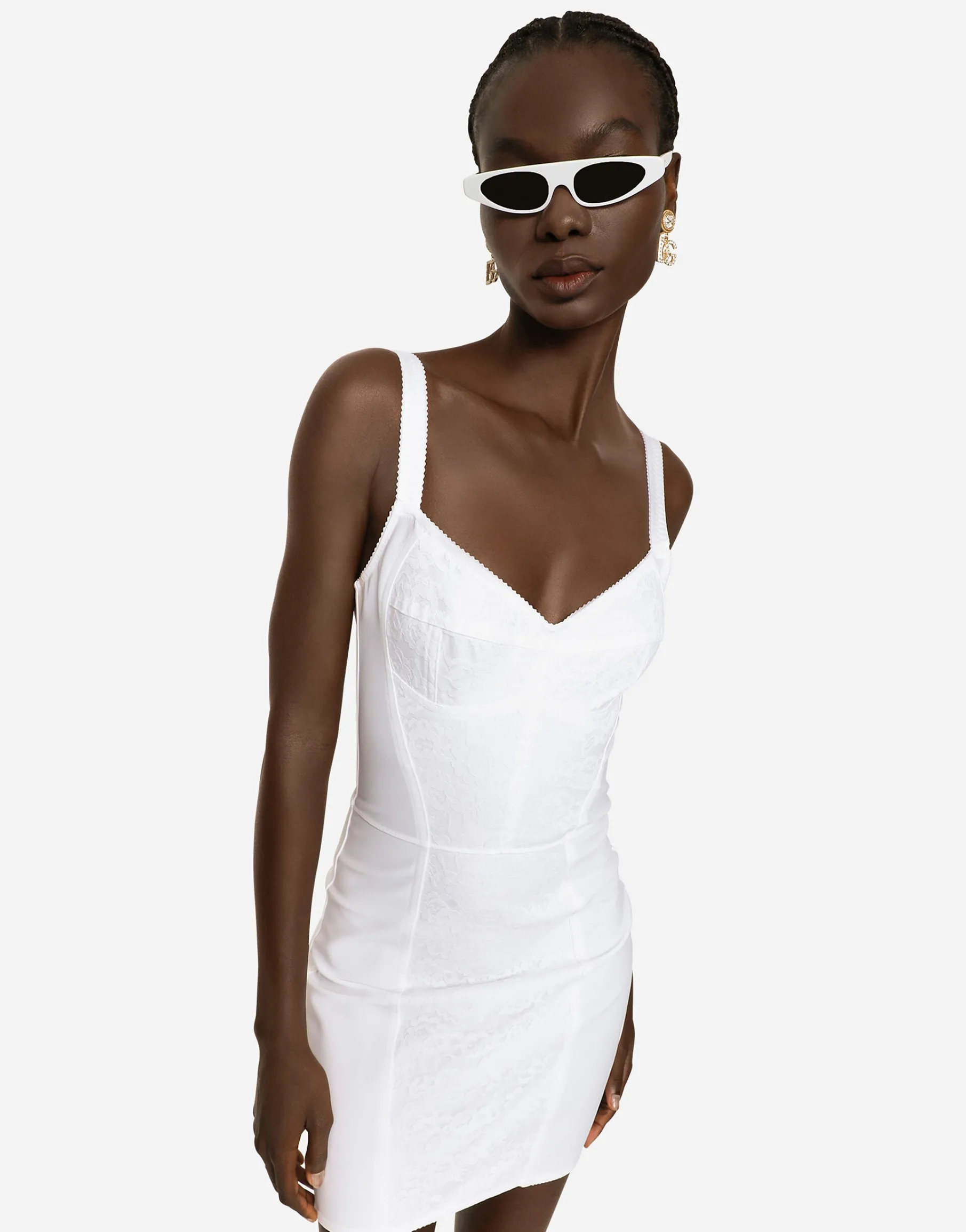 Corset-style slip dress