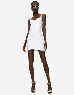 Corset-style slip dress